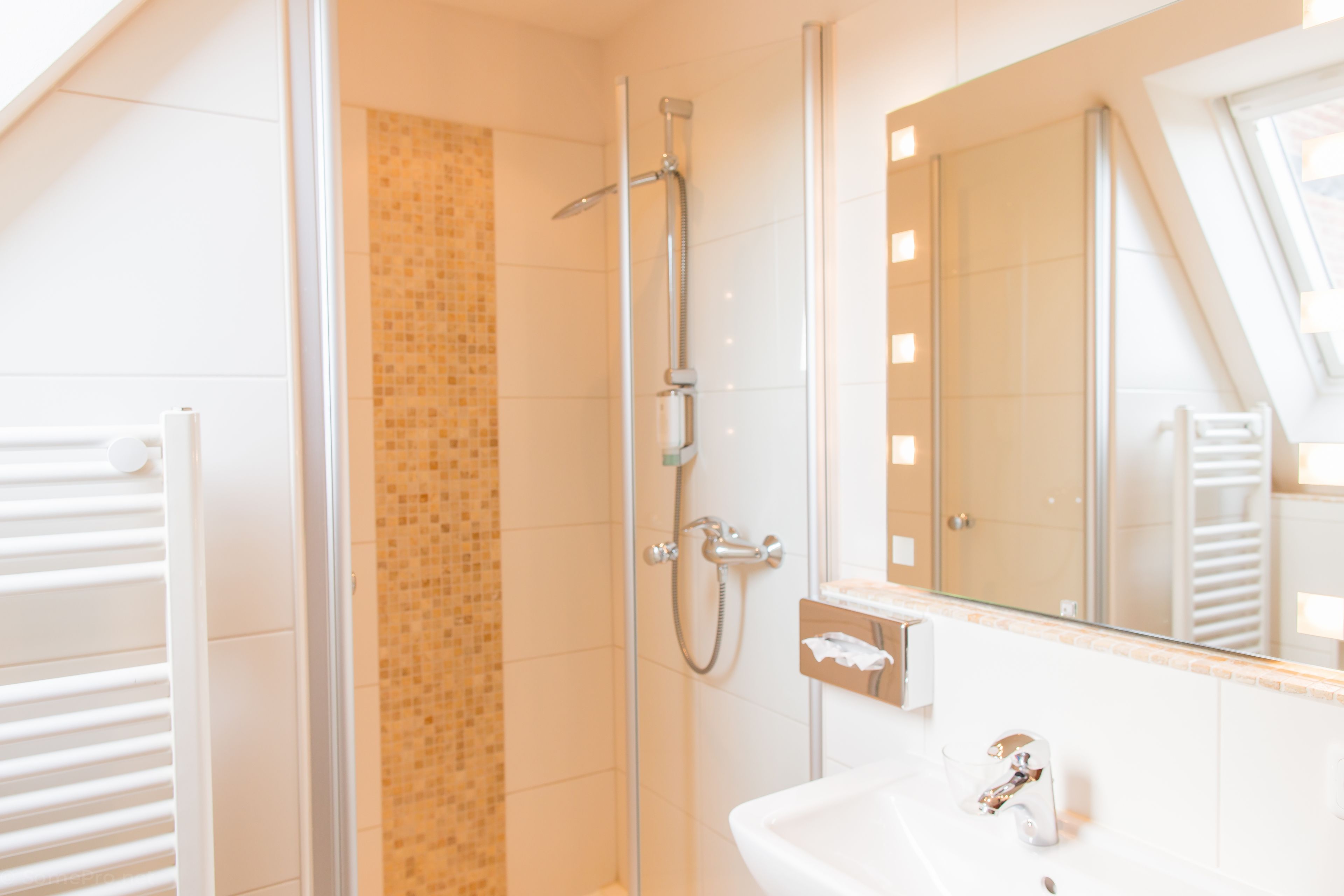 free toiletries, hair dryer, towels