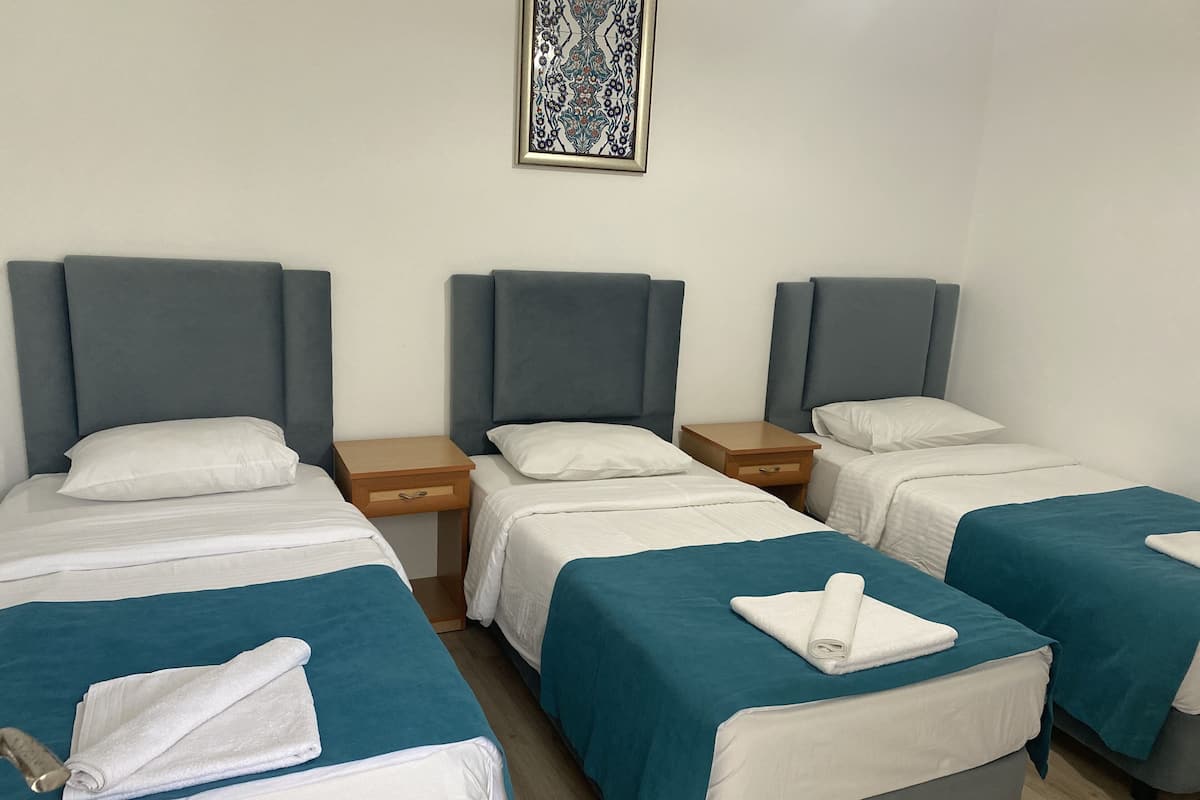 Habitación triple | Cortinas blackout, insonorización, wifi gratis y ropa de cama