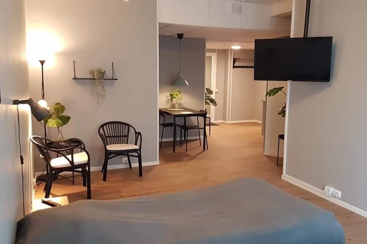 Apartment, 1 Bedroom (2 Beds) | Blackout drapes, iron/ironing board, free WiFi, bed sheets