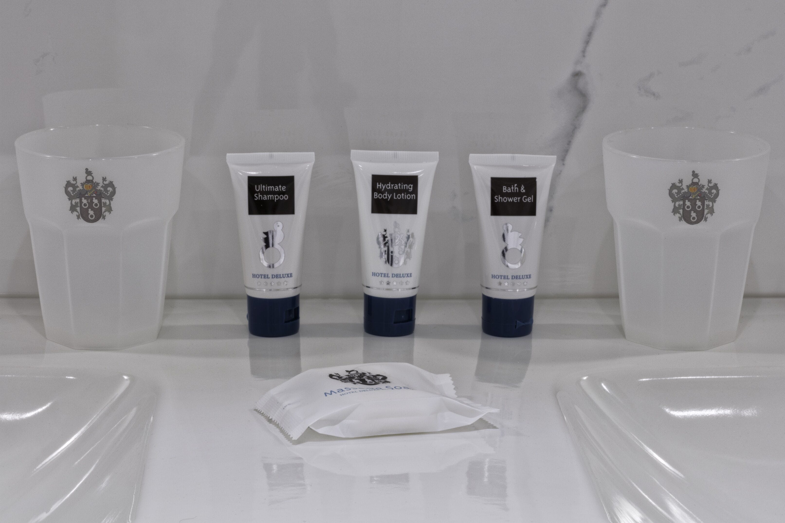 free toiletries, hair dryer, towels