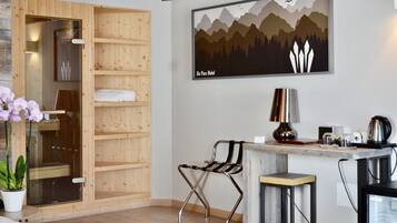 Ropa de cama hipoalergénica y minibar
