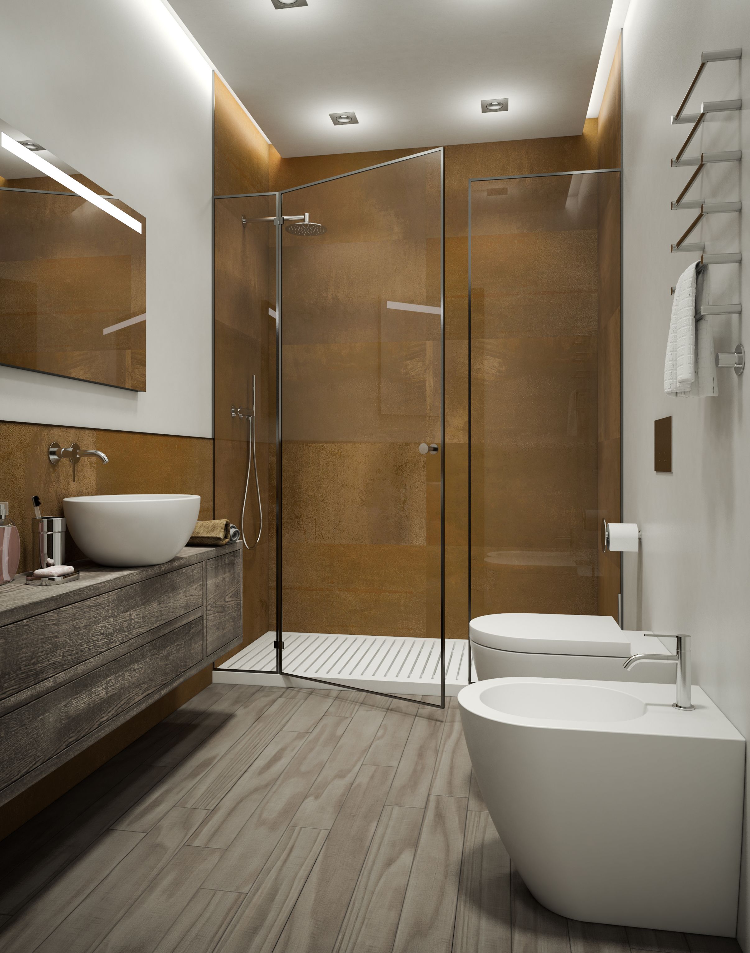 Basic-Vierbettzimmer | Badezimmer | Dusche, kostenlose Toilettenartikel, Haartrockner, Bademäntel