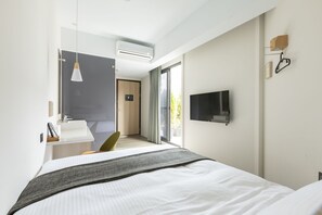 Double Room with Balcony (Balcony size/direction slightly different) | 1 bedroom, premium bedding, down comforters, blackout drapes - MEANDER 1948 (Taipei)