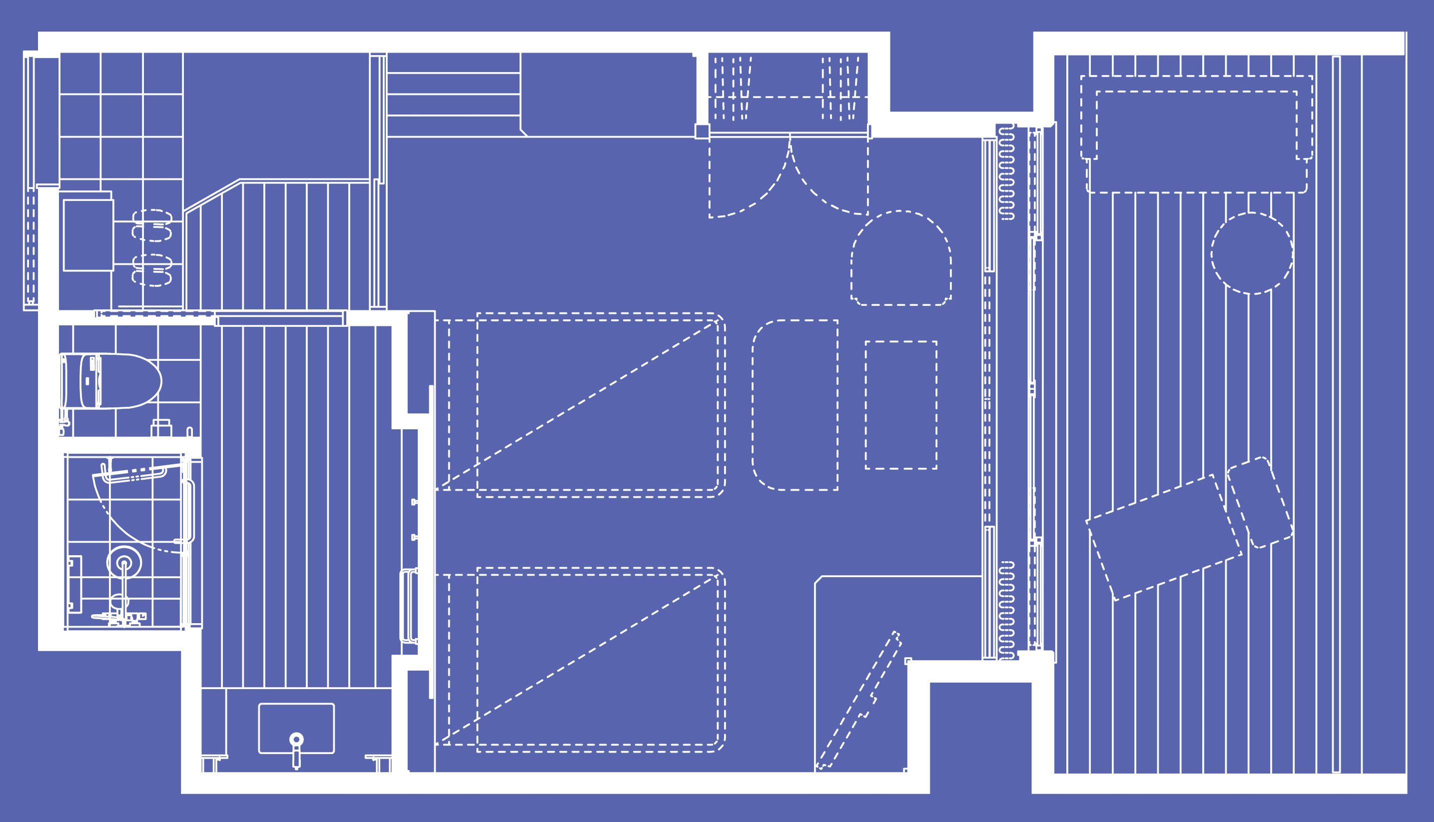 "miyasumi" comfort corner twin room with terrace | floor plan