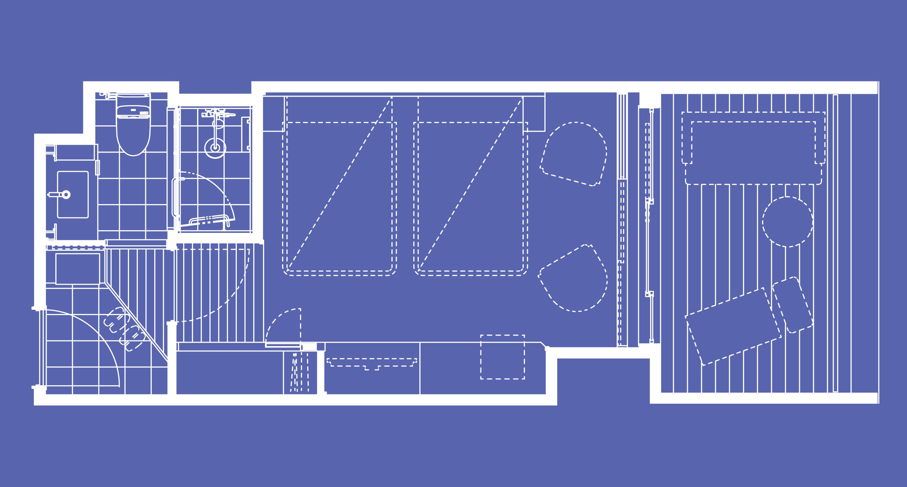 "miyasumi" comfort twin room with terrace | floor plan
