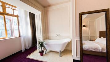 Free toiletries, hair dryer, slippers, towels