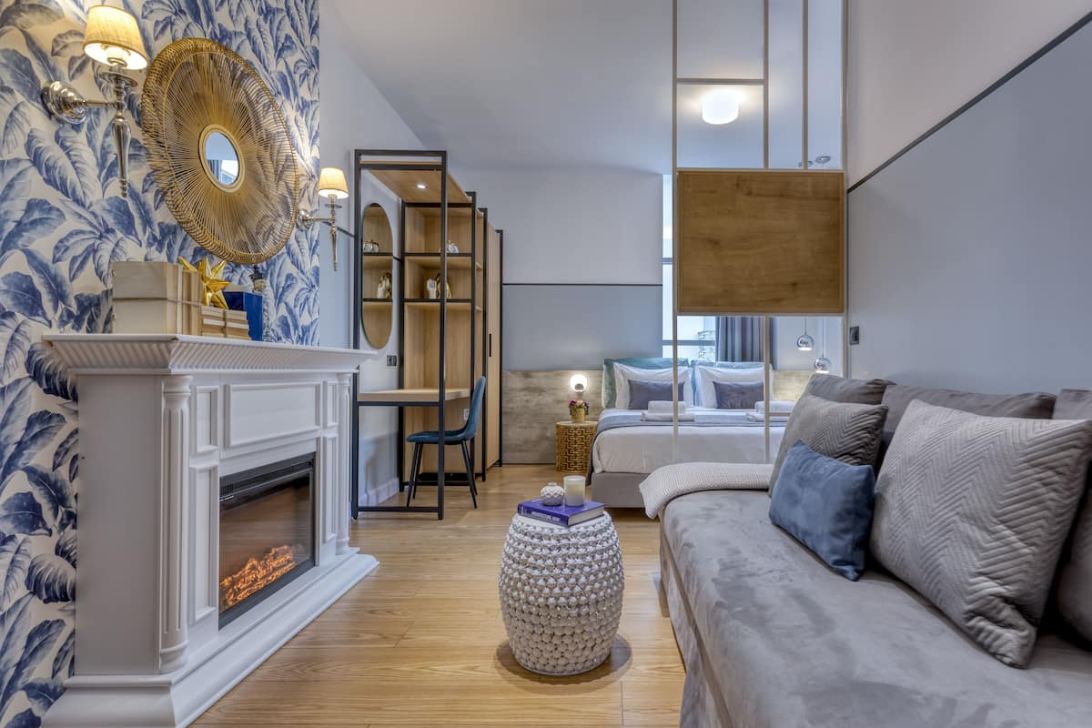 Studio Suite, 1 phòng ngủ, quang cảnh thành phố | Khu phòng khách