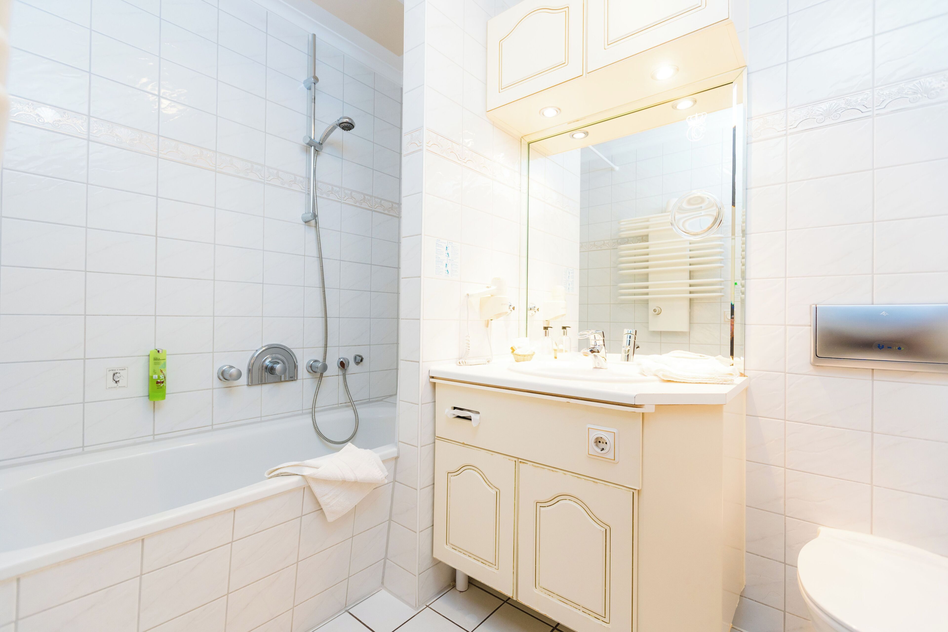 double or twin room | bathroom | hair dryer, towels