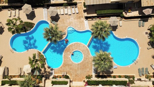 Seafront villa Avra , pool , no car need,  excellent sea and sunset views!!