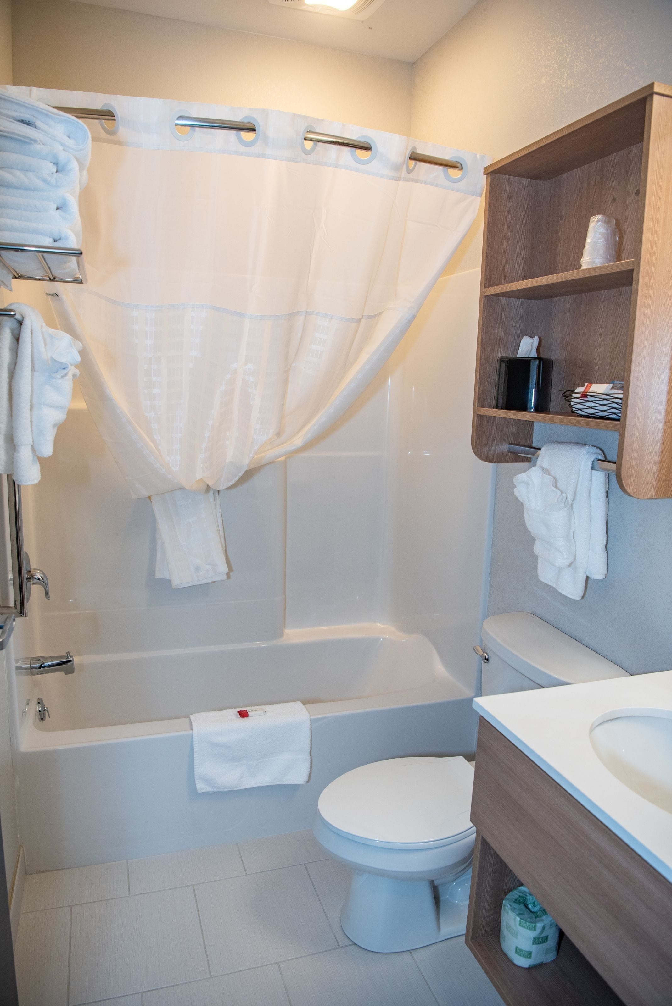 free toiletries, hair dryer, towels