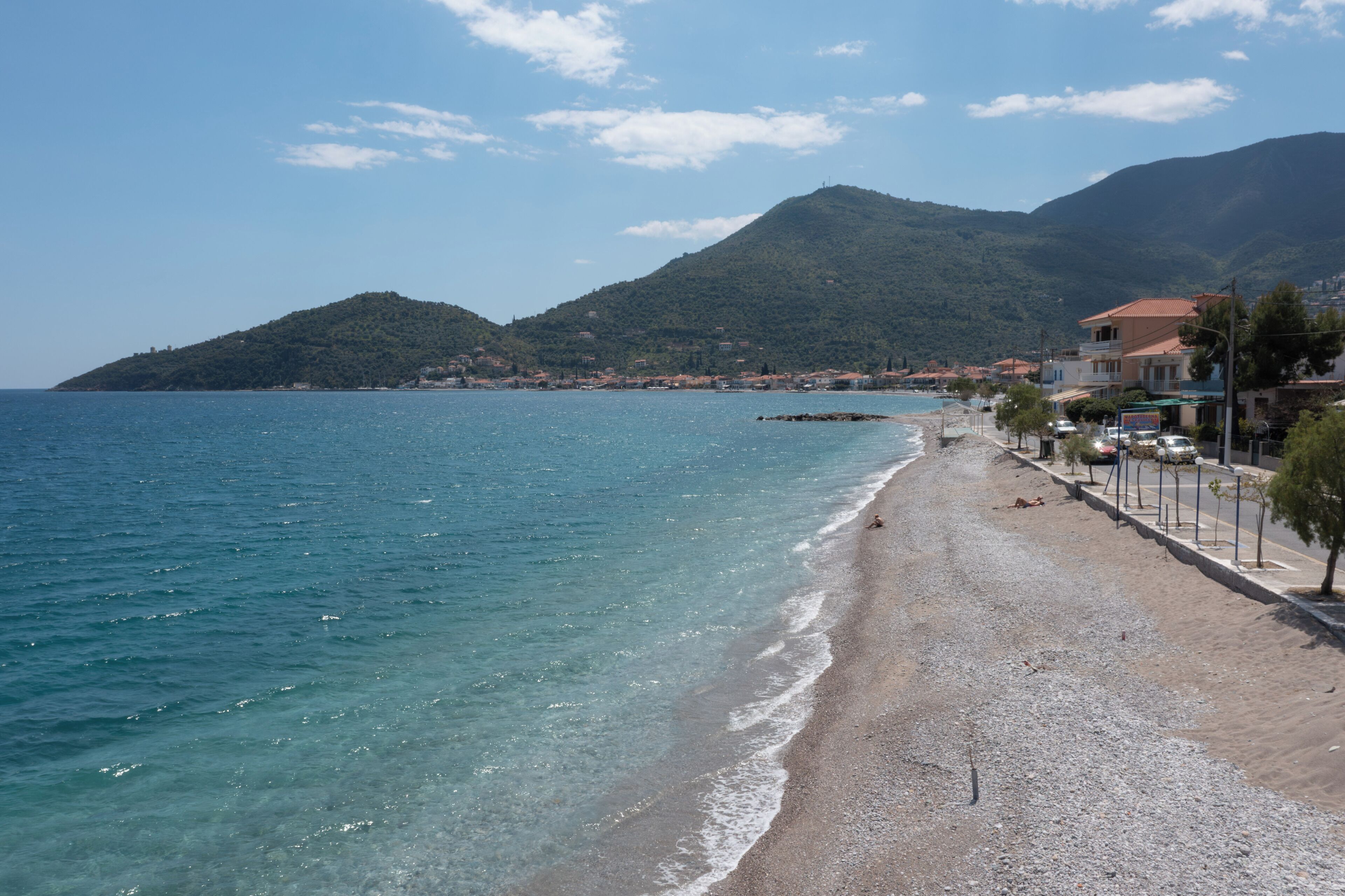 On the beach, free beach cabanas, sun-loungers, beach umbrellas