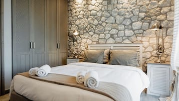 Villa (Elissavet) | 2 dormitorios, sábanas de algodón egipcio, ropa de cama de alta calidad