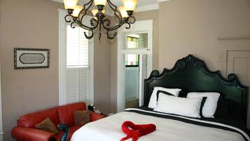 Camera, 1 letto king, idromassaggio | Biancheria in cotone egiziano, biancheria da letto di alta qualità