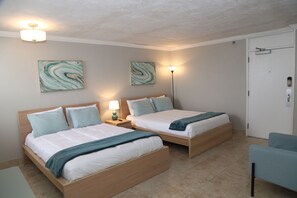 Studio, 2 Queen Beds, Non Smoking, City View | Individually decorated, individually furnished, blackout drapes