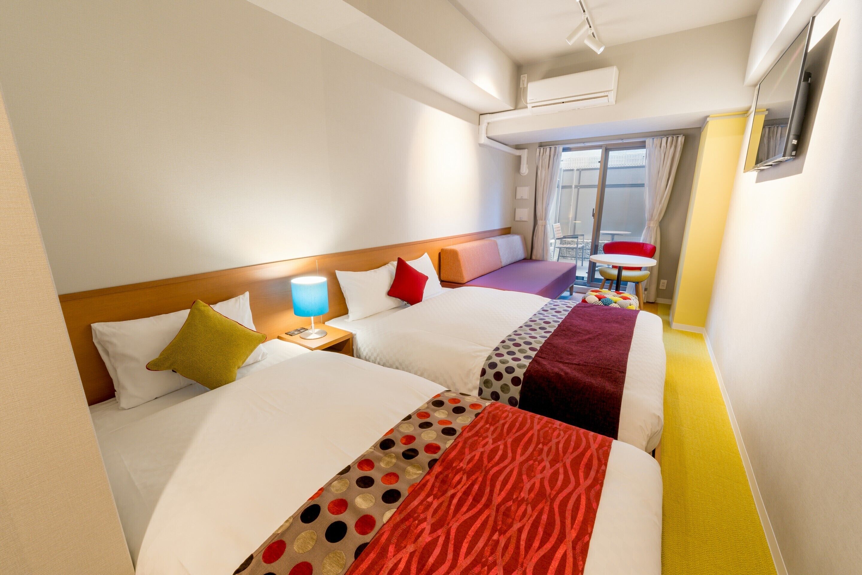 Terrace Twin for 4, Non Smoking | In-room safe, desk, blackout drapes, iron/ironing board