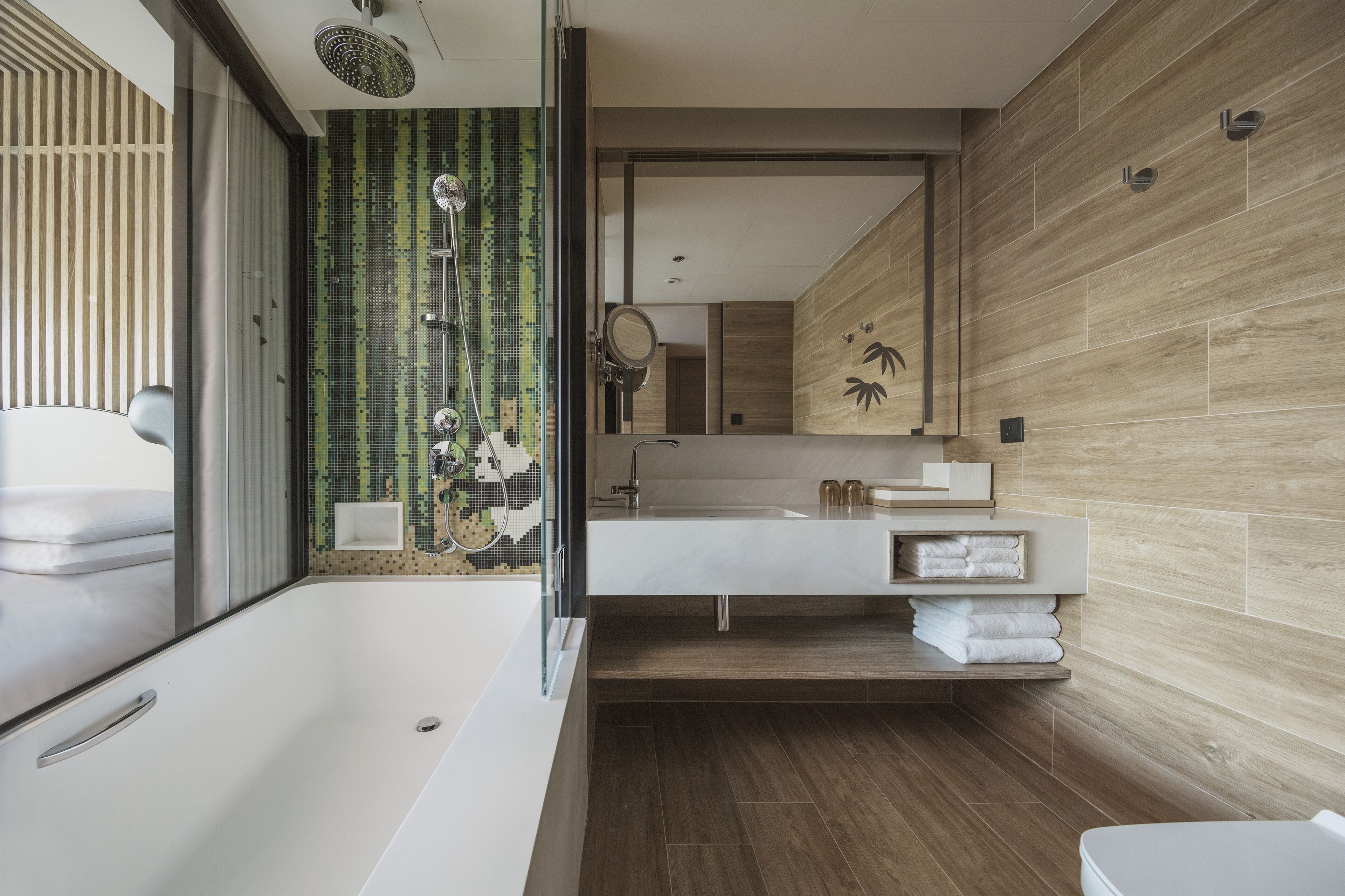 room, 2 double beds | bathroom | shower, hair dryer, bathrobes, slippers