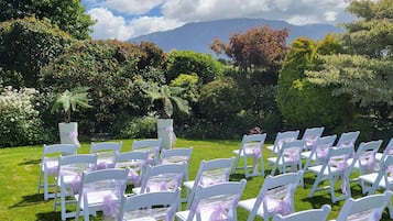 Outdoor wedding area
