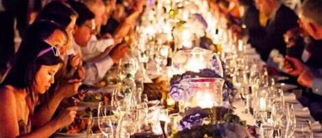 Aussenbereich für Bankette