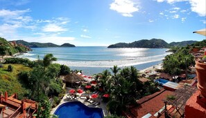 Sun-loungers, beach towels