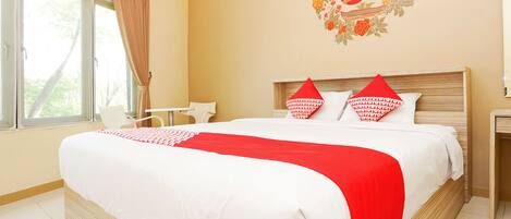 Kamar Double Deluks | 2 kamar tidur, meja kerja, Wi-Fi gratis, dan seprai linen