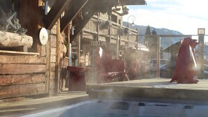 A wooden building with a pool in front. - Chalet Hôtel du Mont Charvin (Cohennoz)