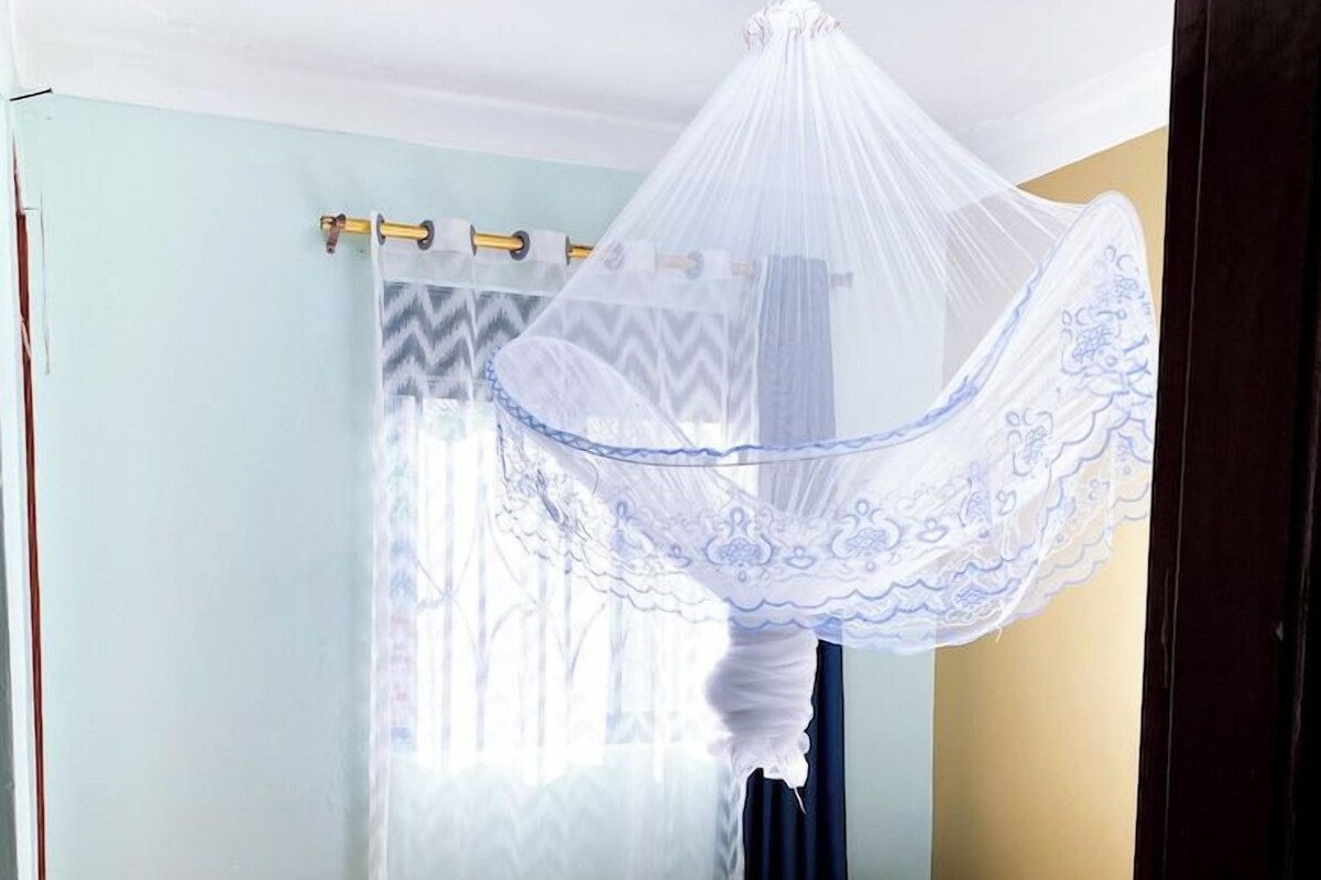 Blackout drapes, iron/ironing board (on request), WiFi (free)