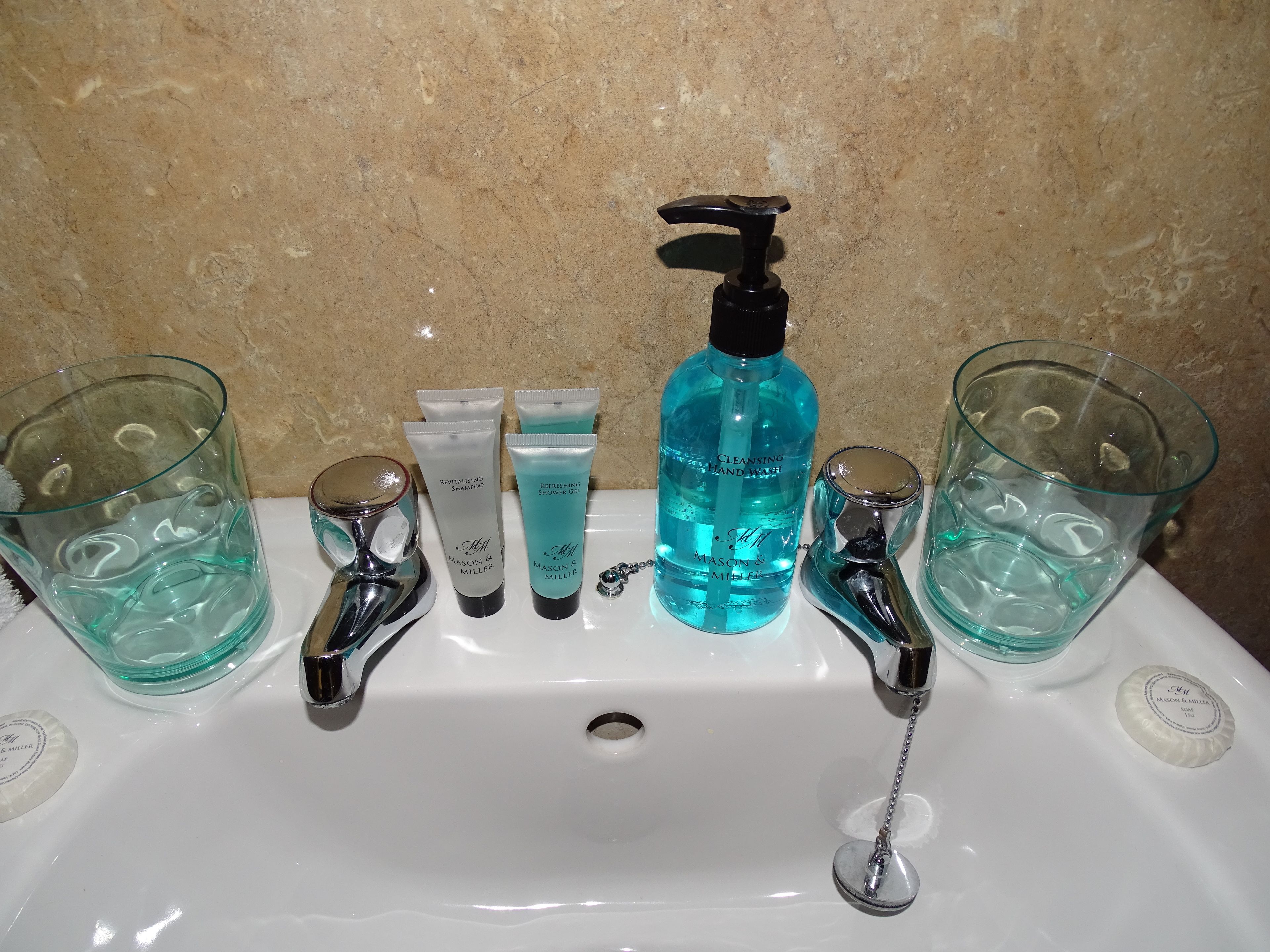 combined shower/bathtub, free toiletries, hair dryer, towels