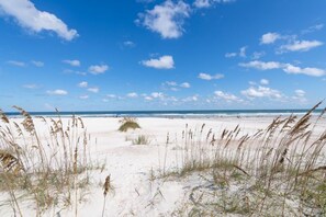 On the beach, sun-loungers, beach towels - SS6C-3  Unbelievable Ocean Front Condo with Breathtaking Views (St Augustine Beach)