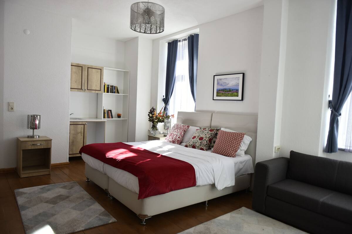 Quarto casal standard | Escrivaninha, Wi-Fi de cortesia