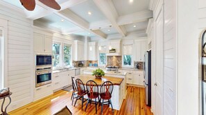Fridge, microwave, oven, stovetop - Beautiful 6 bedroom home with private pool 2 blocks from beach (Isle of Palms)