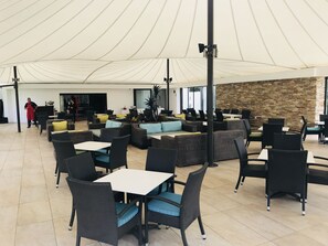 Outdoor banquet area