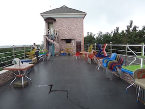 Outdoor banquet area
