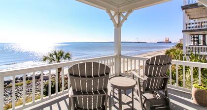 MARĂE HAUTE, Cottage face Ă la plage au bord de lâocĂ©an, meilleures vues sur lâĂźle de St Simons!
