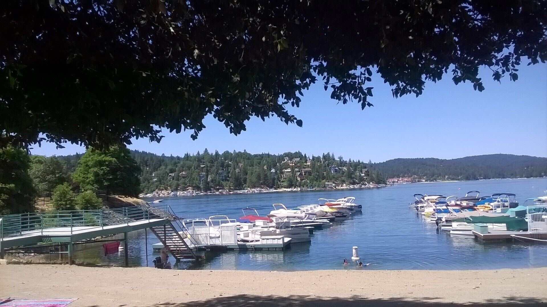 Burnt Mill Beach shares the same parking lot as the Arrowhead Brewery.