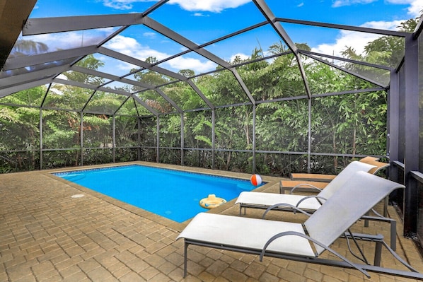 A heated pool