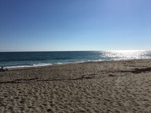 Sun-loungers, beach towels