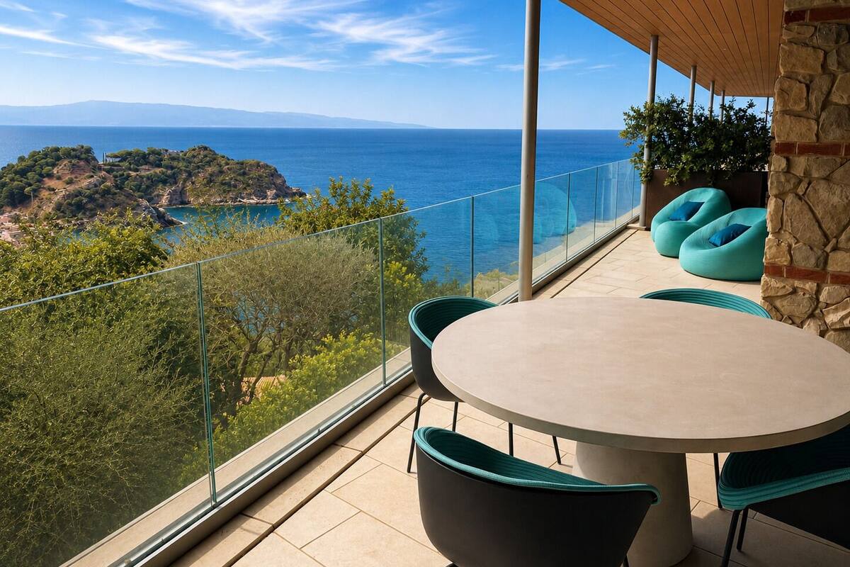 Departamento clásico, Terraza, vista al mar | Vista desde la habitación