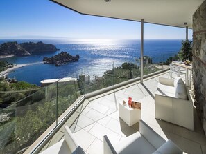 Appartement Prestige, terrasse, vue sur la mer | Vue sur la plage ou l’océan