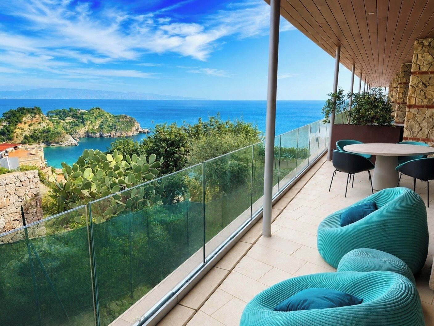 Comfort Apartment, 1 Queen Bed, Terrace, Partial Sea View | View from room