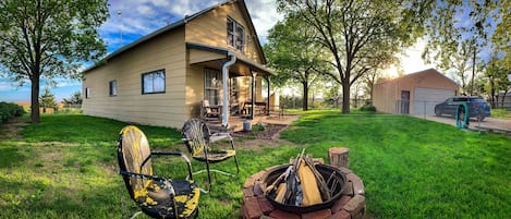 Lodge and garage