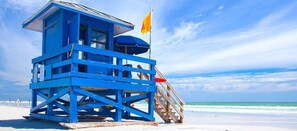 Vlak bij het strand