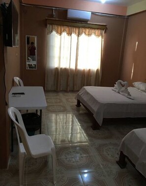 Premium Room, 2 Queen Beds, Non Smoking | In-room safe, desk, soundproofing, iron/ironing board