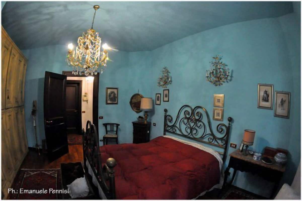 Desk, laptop workspace, blackout curtains, free WiFi