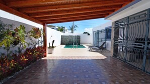 Exclusive House, 3 Bedrooms, Pool Access, Courtyard Area | Terrace/patio - Modern House Pool AC WiFi (Santiago de los Caballeros)