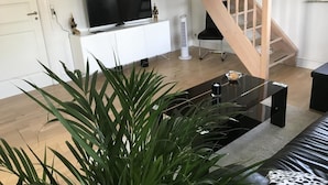 Apartamento familiar, 2 camas de matrimonio, no fumadores | Sala de estar