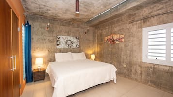 Appartement Lune de Miel, 1 trÚs grand lit, non-fumeurs, vue jardin | 1 chambre, draps en coton égyptien, literie de qualité supérieure