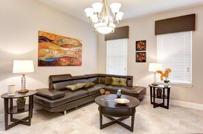 Villa, 5 Bedrooms | Living area - Solterra - 4404 Acorn Court (Davenport)