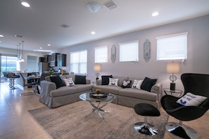 Condo, 5 Bedrooms, Private Pool | Living room | Flat-screen TV - Windsor at Westside 18011 by Nord Holdys (Kissimmee)