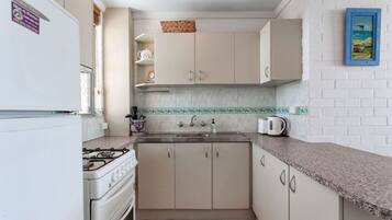 Fridge, microwave, oven, toaster