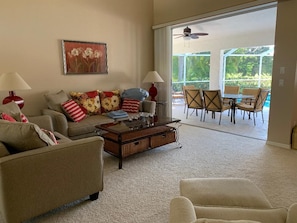 Smart TV, DVD player, books, video library